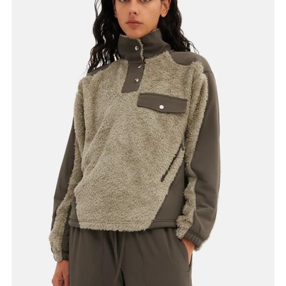 NWT Girlfriend Collective Laurel Recycled Fleece Retro Anorak size S - Picture 1 of 11